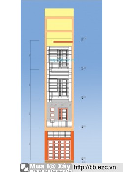 Nhà ống (nhà phố) 3.3x12.7m (5 tầng - 4 phòng ngủ)